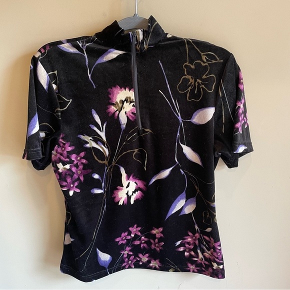 Physical Attraction Tall Vintage Mock Neck Blouse Medium - Picture 2 of 4